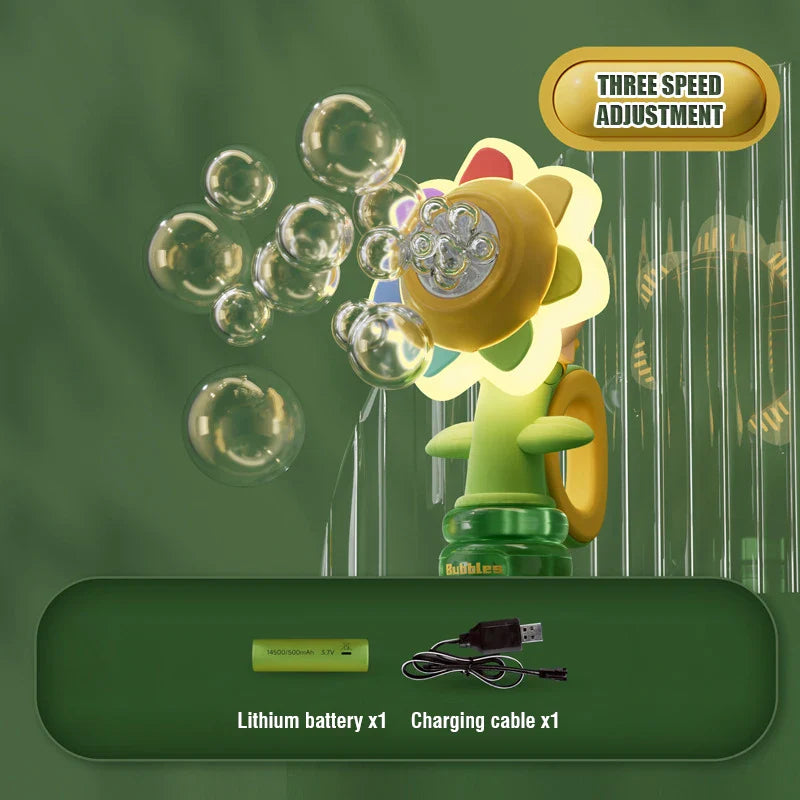Electric Sunflower Bubble Blower - Image 4