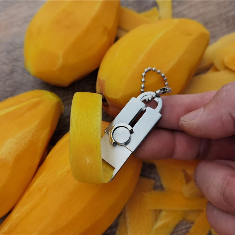 Stainless Steel Mini Vegetable Peeler Keychain - Image 3