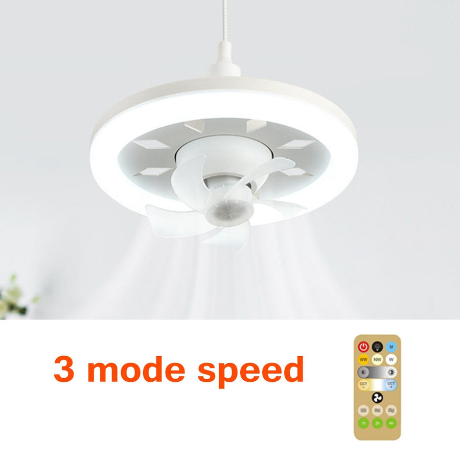 2in1 Radiant Rotating RC Ceiling Fan Lamp - Image 4