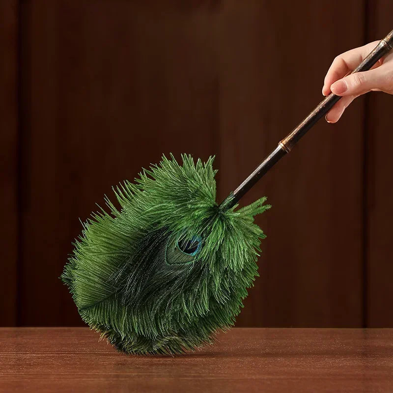 Peacock Feather Anti-Static Dusting Brush - Image 3