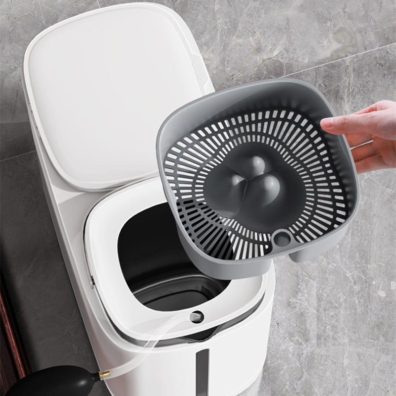 Dual Load Dry Wet Compartment Trash Can - Image 2