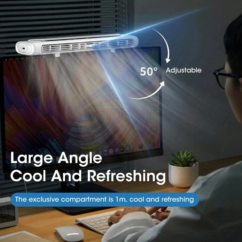 USB Rechargeable Portable Desk & Monitor Clip-On Air Conditioner - Image 4