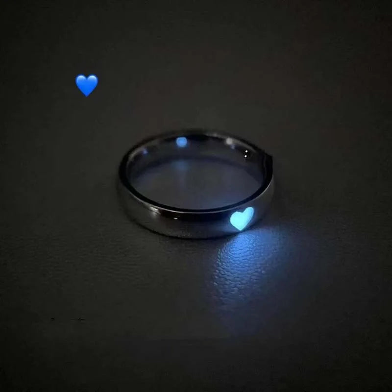 Eternal Love Luminous Heart Couple Gift Ring - Image 5