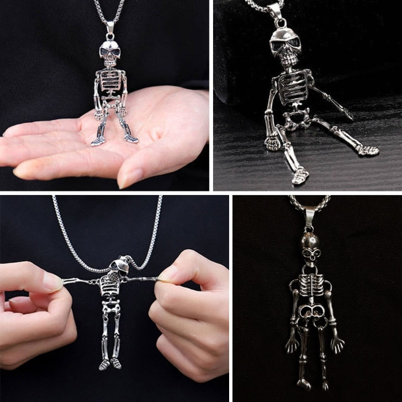 Skeleton Couple Magnetic Necklace