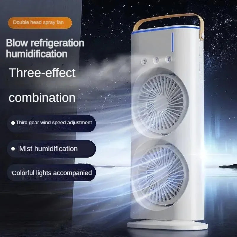 Portable Double Fan Cooling Spray Air Conditioning