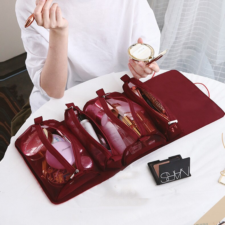 Foldable Detachable Mesh Cosmetic Travel Bag - Image 6