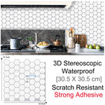 3D Self-Adhesive Hexagonal Wall Stickers