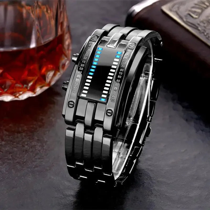 Steel Lava Binary Watch - Image 0