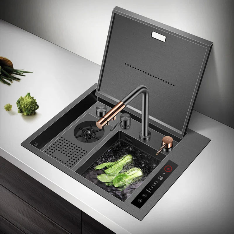 Nano Black Luxury Hydro Purification Hidden Kitchen Sink