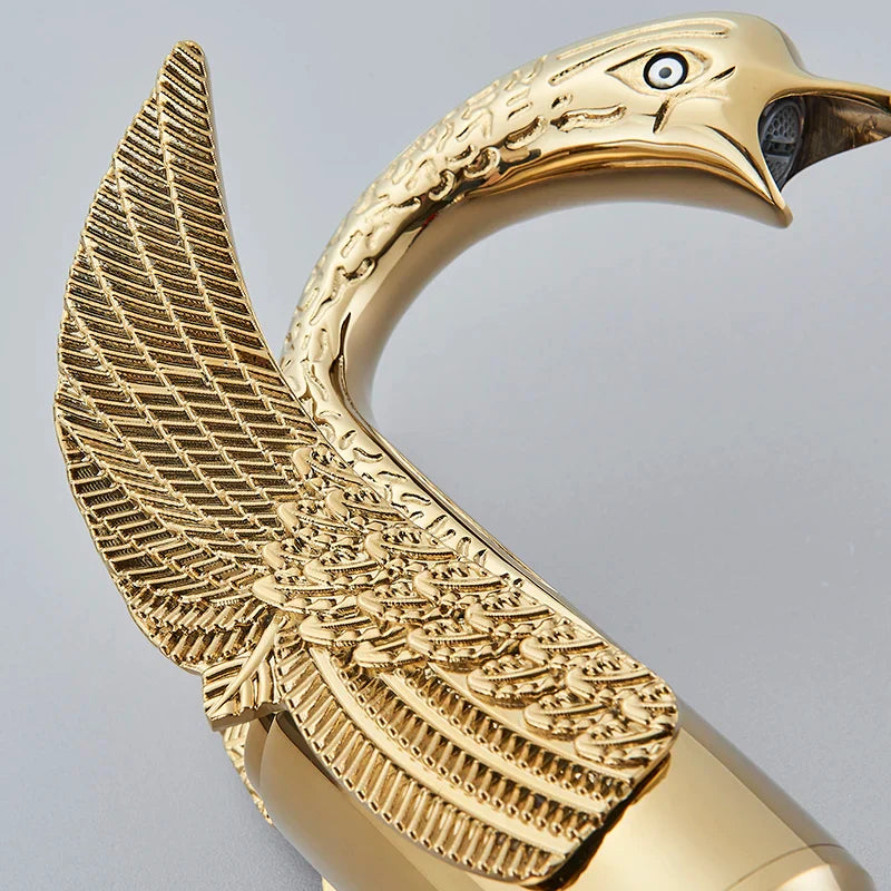 Swan Single Handle Golden Basin Faucet - Image 7