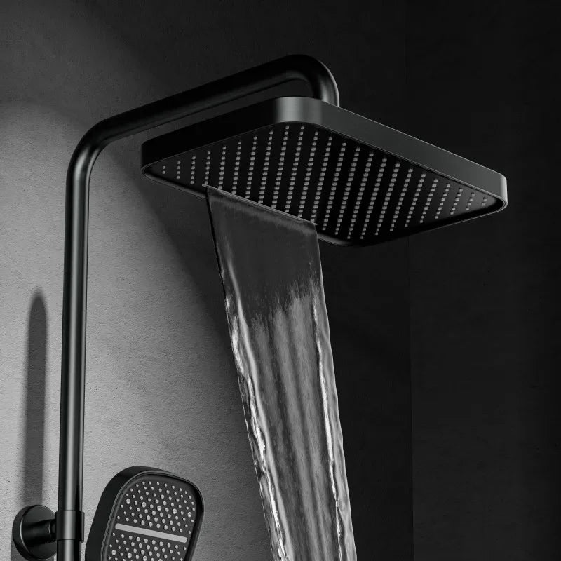 Rhythmic Rain Piano Key Style Control Elegant Rainfall Shower Set - Image 4