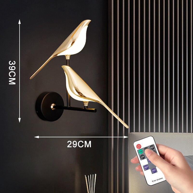 Modern Nordic Wall Bird Lamp