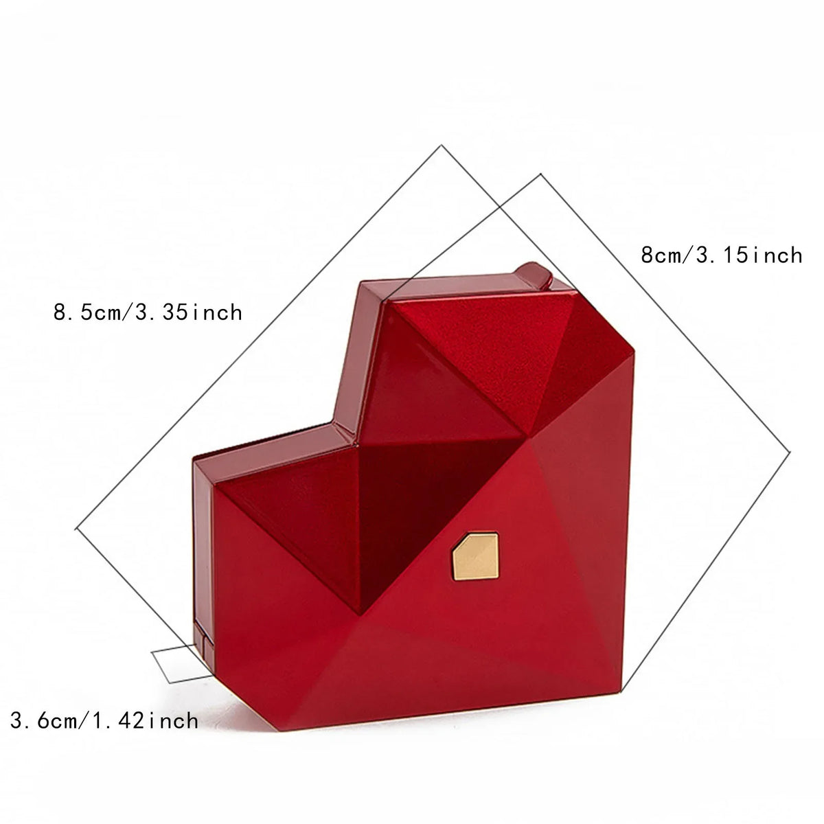 Prism Heart Surprise Love Ring Box