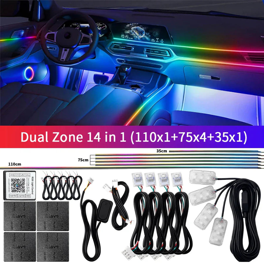 Bluetooth RGB Symphony Car Ambient Light Kit - Image 10