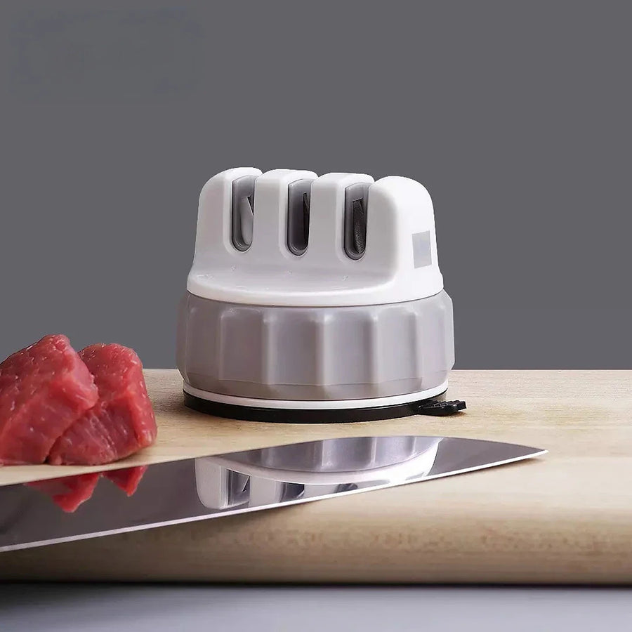 Triple Wheel Whetstone Super Suction Mini Knife Sharpener - Image 0