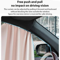 Magnetic Slide Retractable Rail Car Window Curtains - Image 5