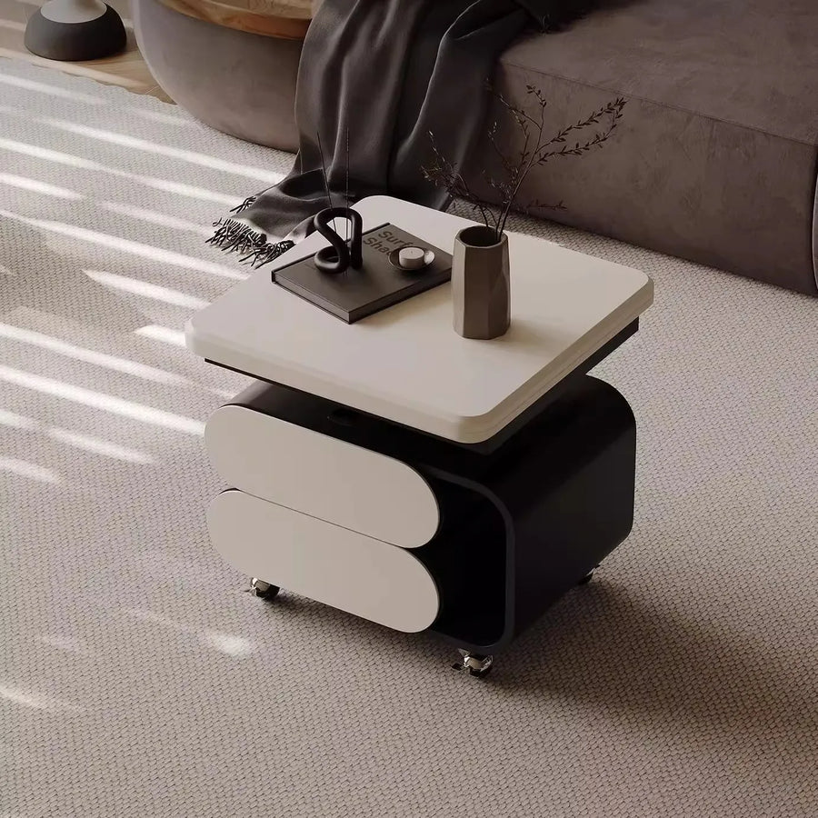 Modern Nordic Height Adjustable Hidden Drawers Coffee Table - Image 2