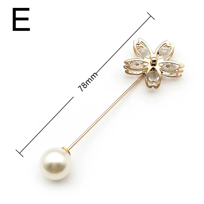 Pearl Charm Button Brooch - Image 8