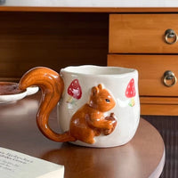 Forest Squirrel Artisan Tea Cup - Image 4