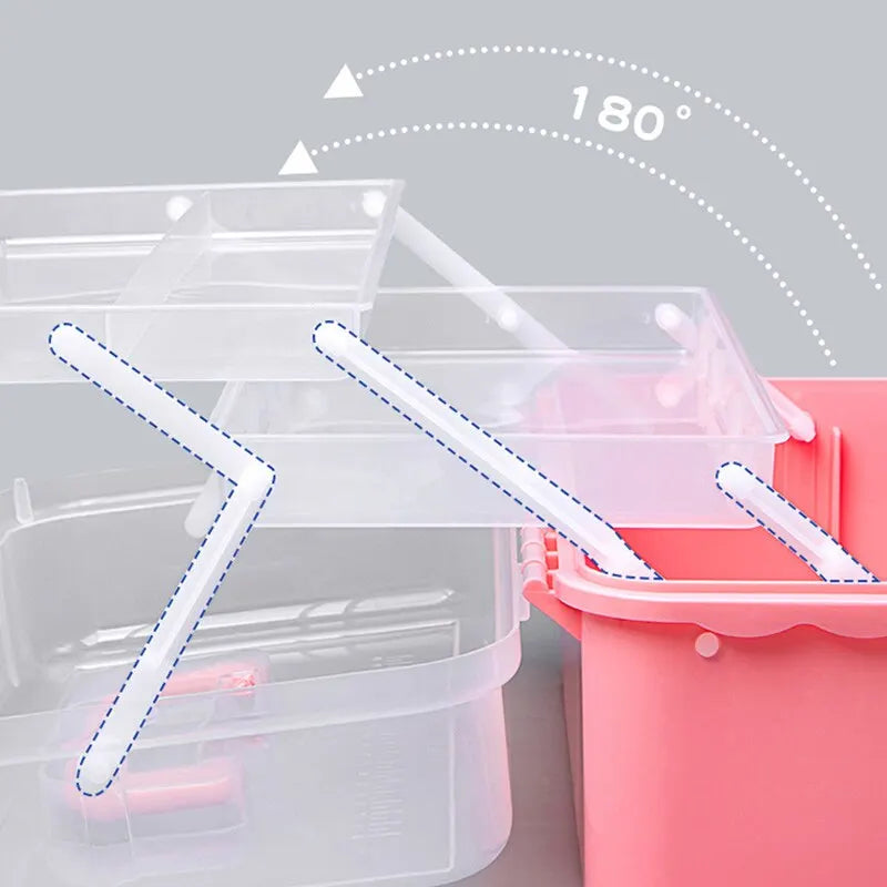 Three Layer Multi-Use DIY Craft Storage Box - Image 4
