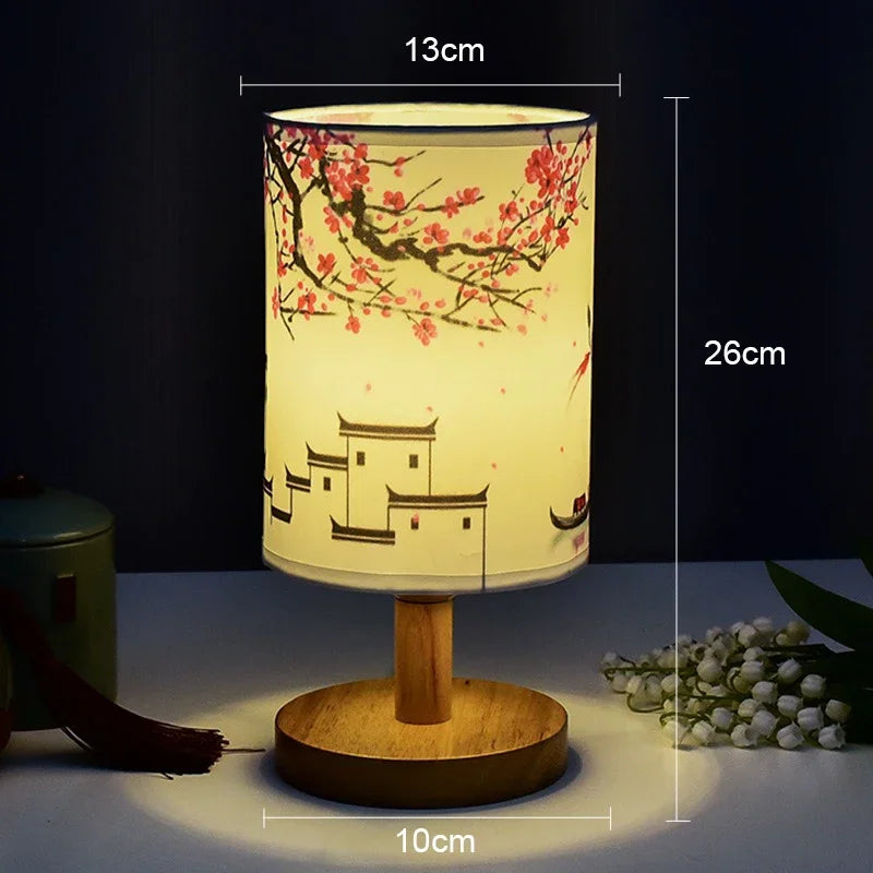 Sakura Glow Oriental Blossom Bedside Table Lamp - Image 7