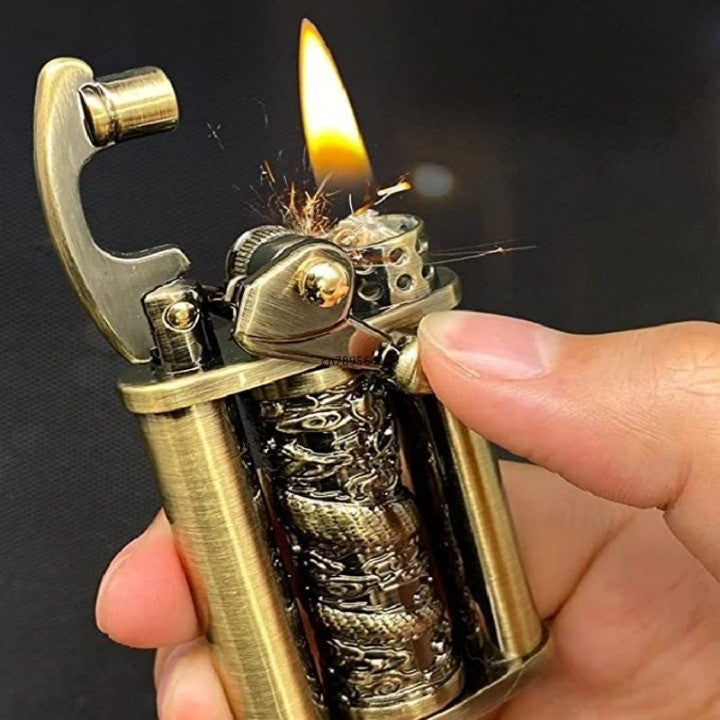 Eco Flame Vintage Brass Kerosene Lighter - Image 4