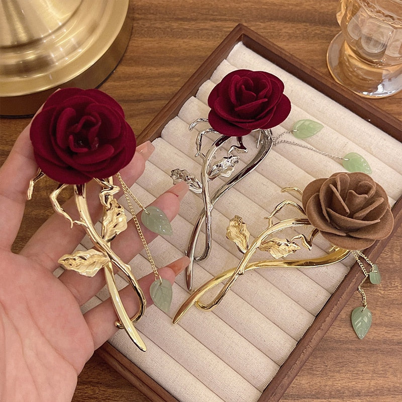 Elegant Rose Retro Hairpin - Image 0