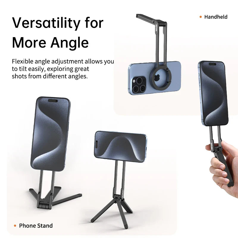 Pocket Size Clip-On Magnetic Foldable Tripod - Image 3