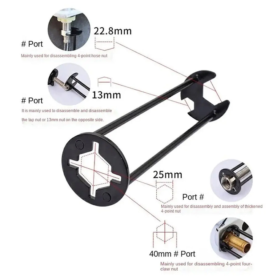 Dual-Headed Easy Repair Faucet Wrench - Image 6