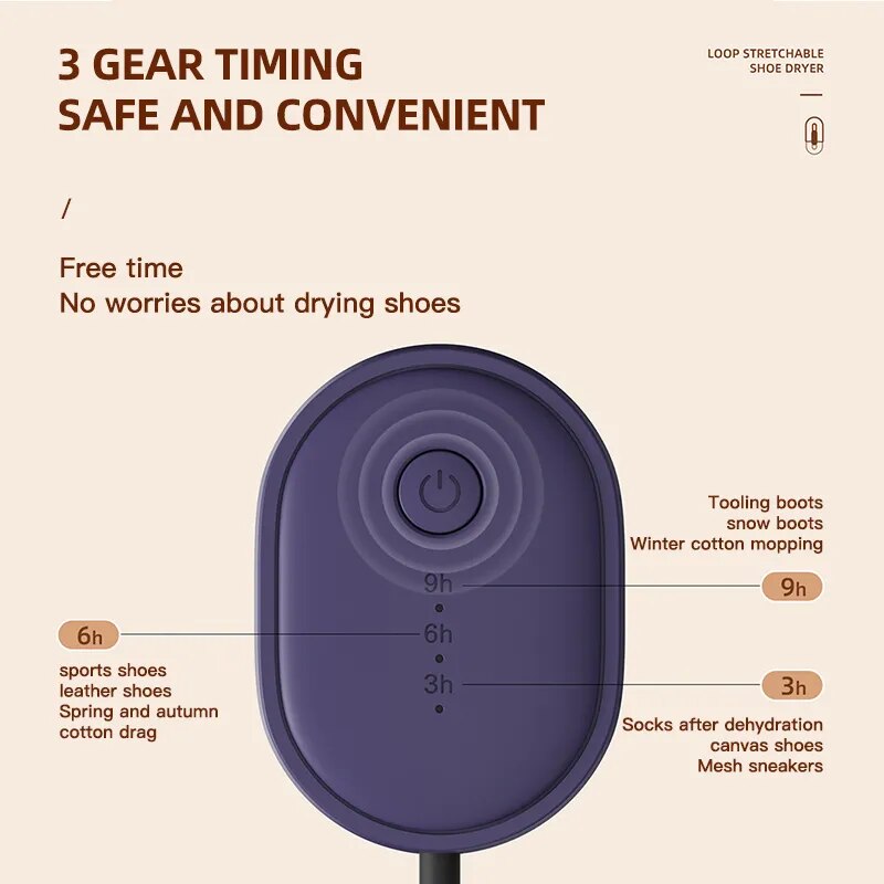 Stretchable Portable Electric Sterilization Shoe Dryer - Image 3