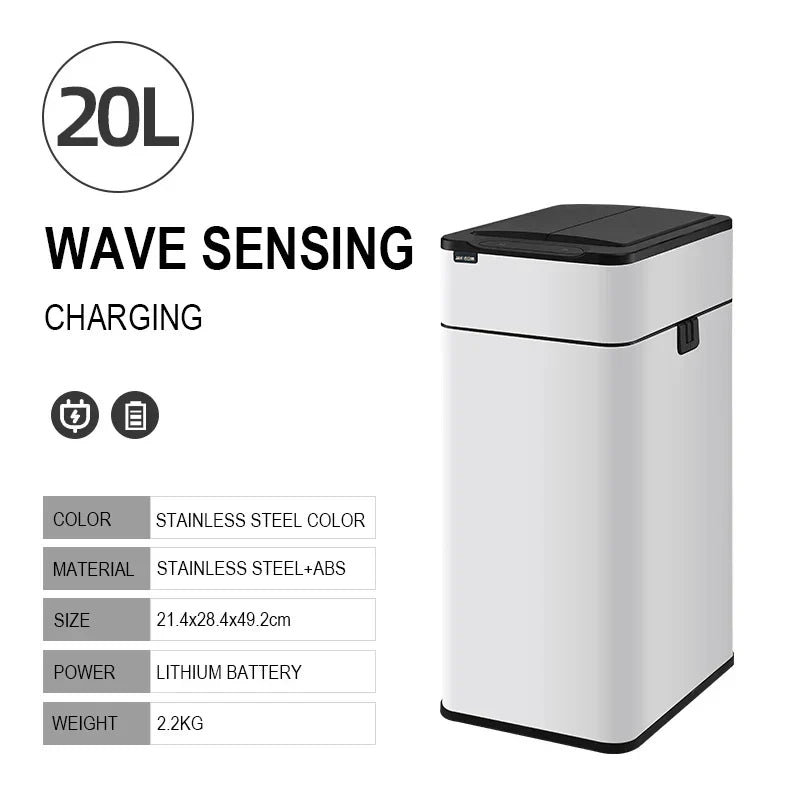 Smart Stainless Steel Automatic Sensor Trash Bin - Image 11