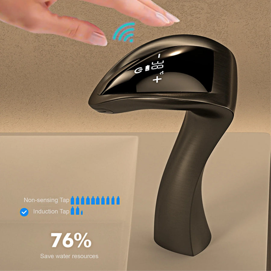 Snake-Shaped LED Bathroom Touch Control Intelligent Bathroom Kitchen Faucet - Image 2