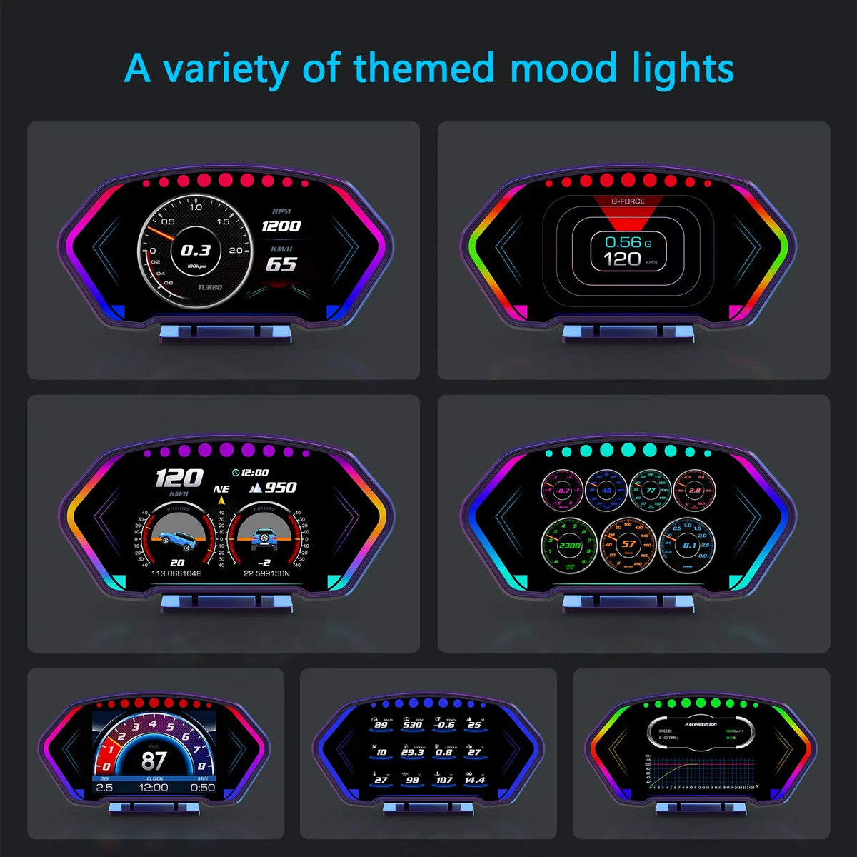 Digital Car Head-Up Crystal Display Speedometer