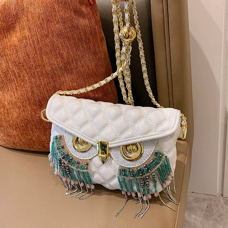 Night Owl Glitter Shoulder Bag