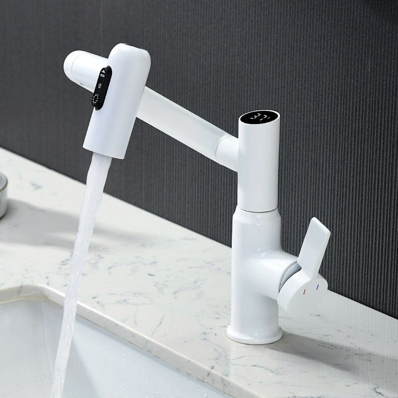 Digital Temperature Full Rotation Ultra Spin Basin Faucet - Image 0