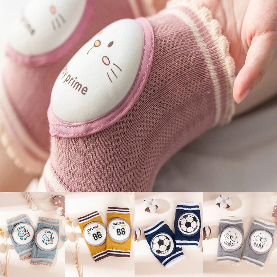 Soft Cotton Anti-Slip Early Crawlers Baby Knee Protector Pads - Image 2
