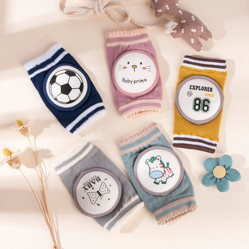 Soft Cotton Anti-Slip Early Crawlers Baby Knee Protector Pads - Image 0