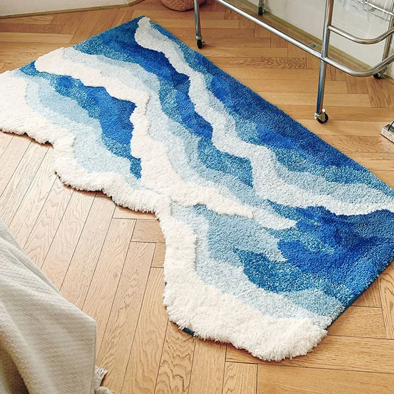 Soft Surf Anti-Slip Plush Wave Rug - Image 2