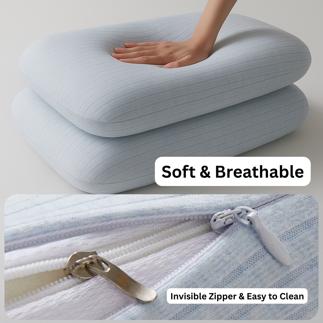 Therapeutic Cotton Cover Natural Latex Pillow - Image 2