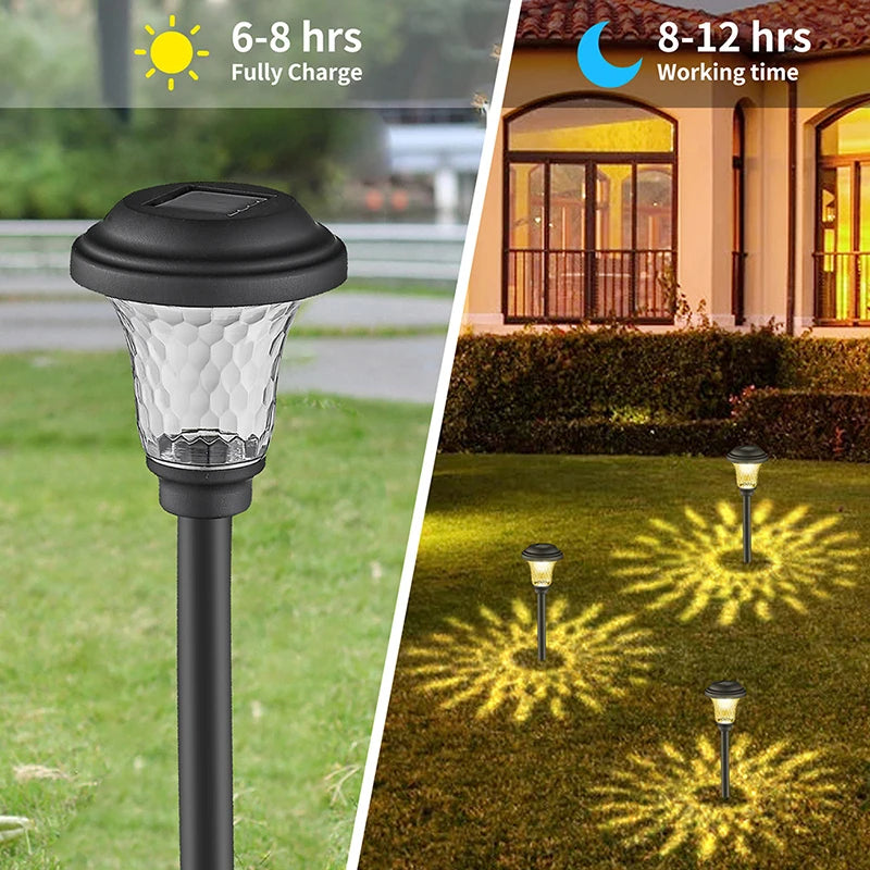 Solar-Powered Decorative LED Garden Illumination Lamps