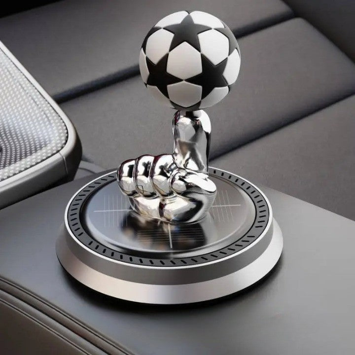 Solar Soccer Ball Spin Auto Aroma Freshener - Image 0