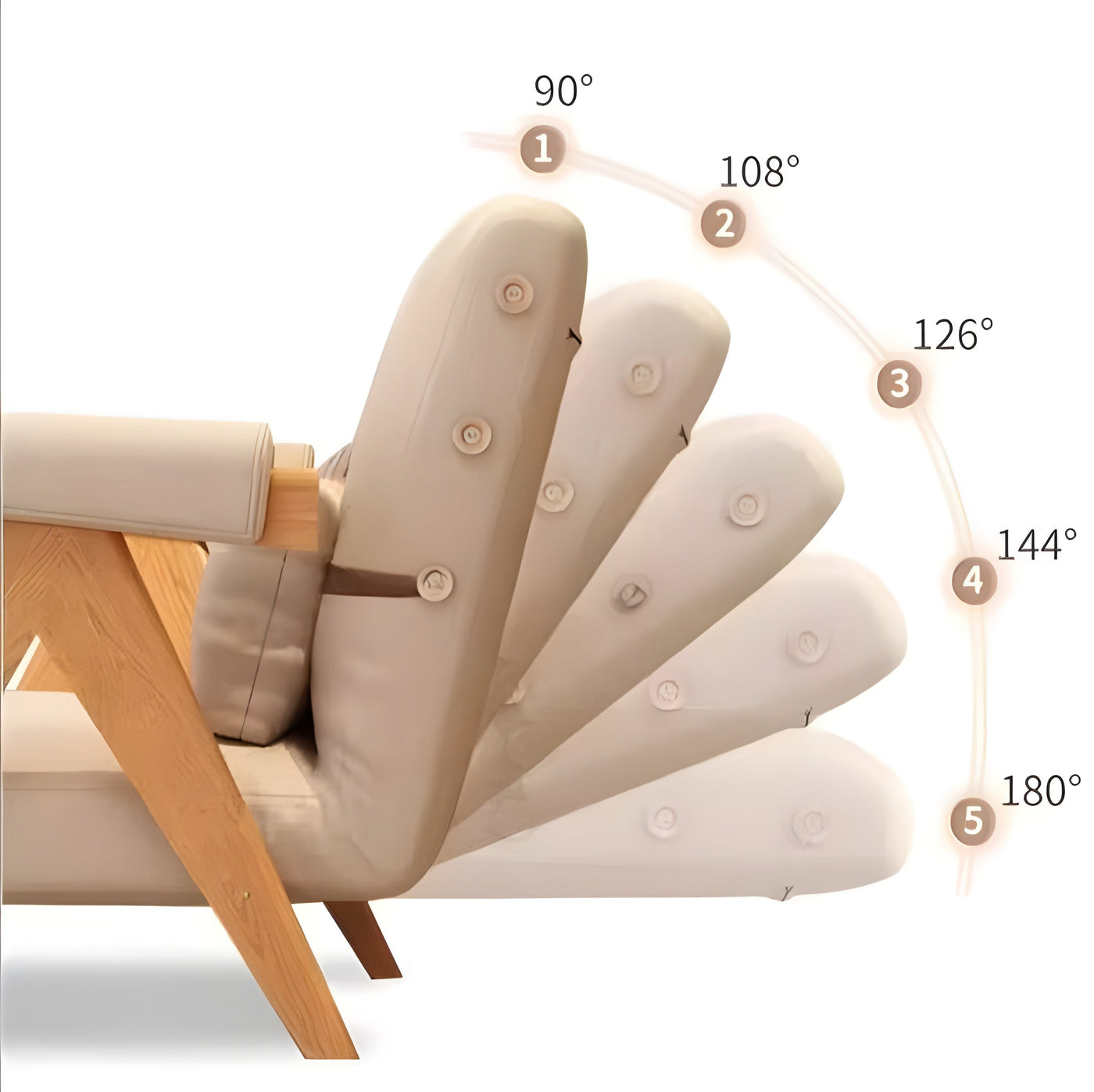 Space Saving Foldable Nordic Sofa Bed - Image 3