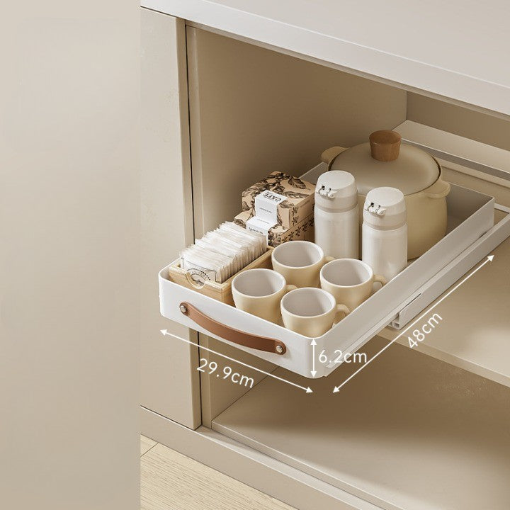 Stainless Steel Pull-Out Storage Kitchen Organizer Tray - Image 5