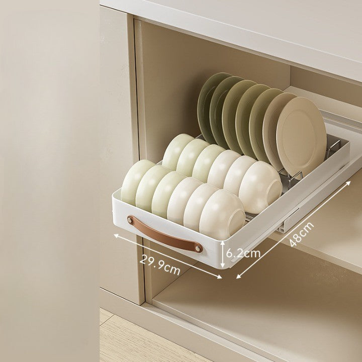 Stainless Steel Pull-Out Storage Kitchen Organizer Tray - Image 7