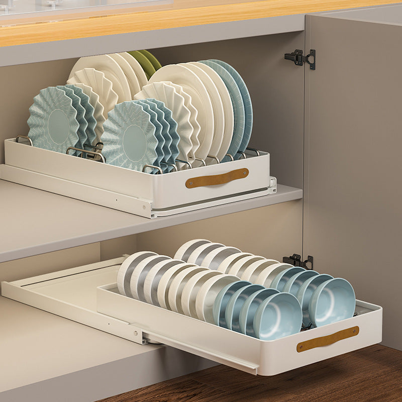 Stainless Steel Pull-Out Storage Kitchen Organizer Tray - Image 3