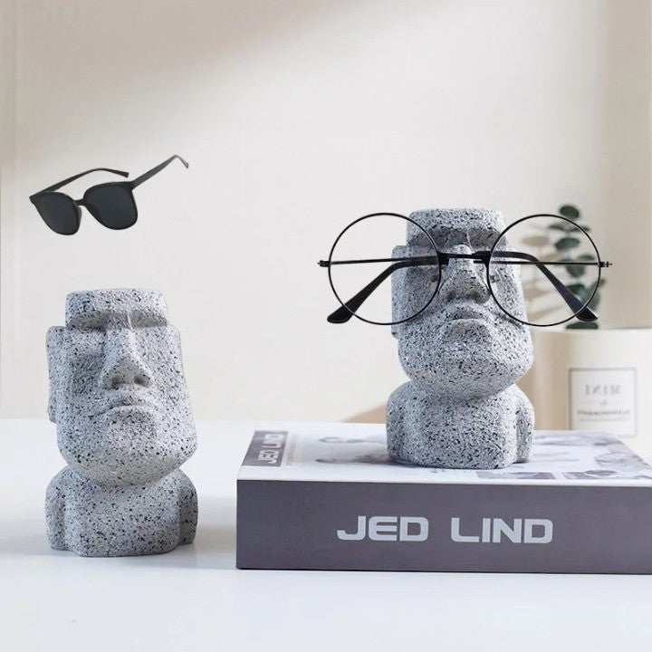 Stone Face Eyeglass Holder Stand - Image 0
