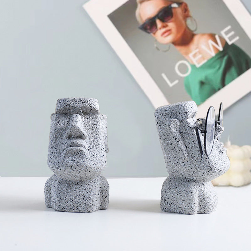 Stone Face Eyeglass Holder Stand - Image 2