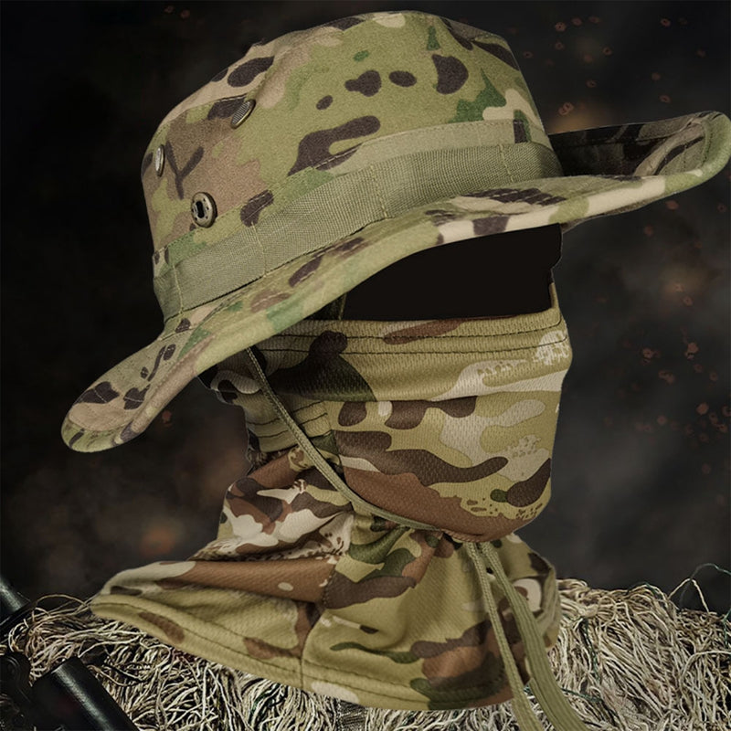Tactical Camouflage Full Face Cover Hat - Image 0