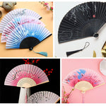 Traditional Japanese Style Floral Hand Fan