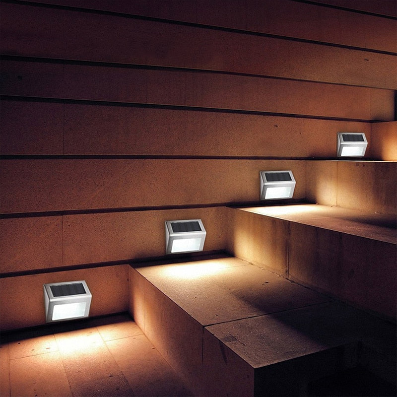 Solar Powered LED Outdoor Stairs Light